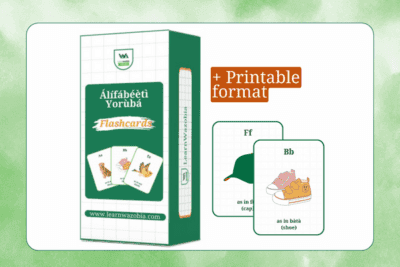 Yoruba Alphabet With Simple Words Flashcards