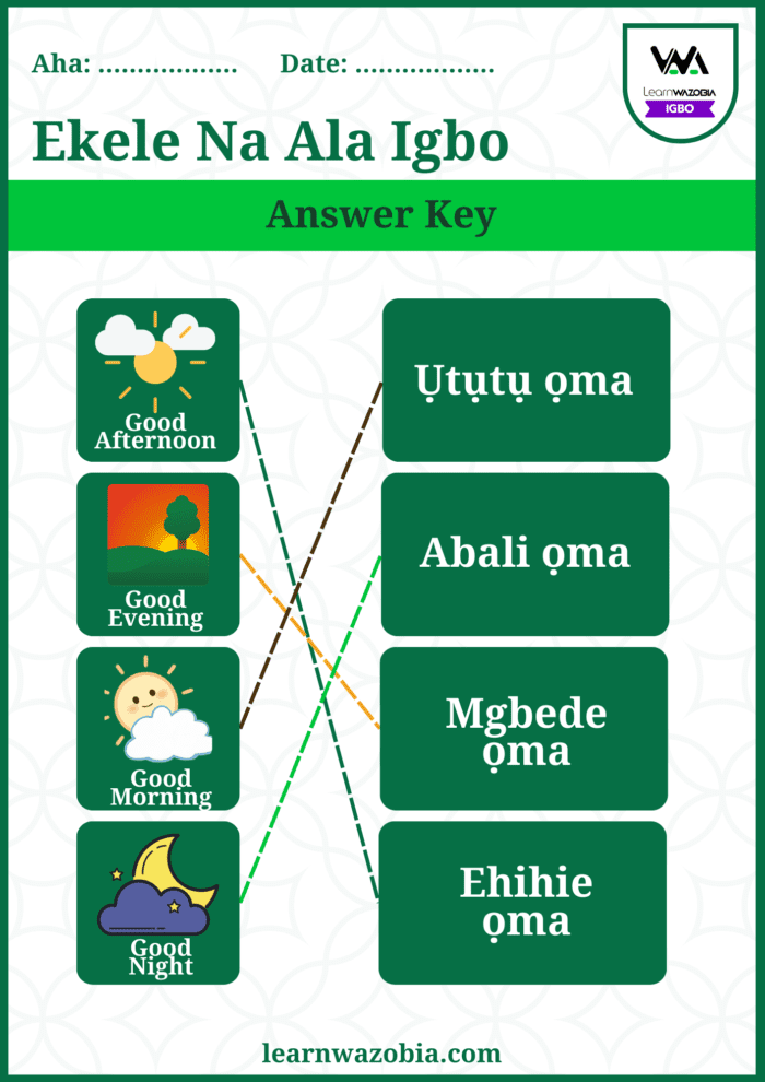 Introduction to Igbo Printable Worksheets for Children (Level 1) - Image 5